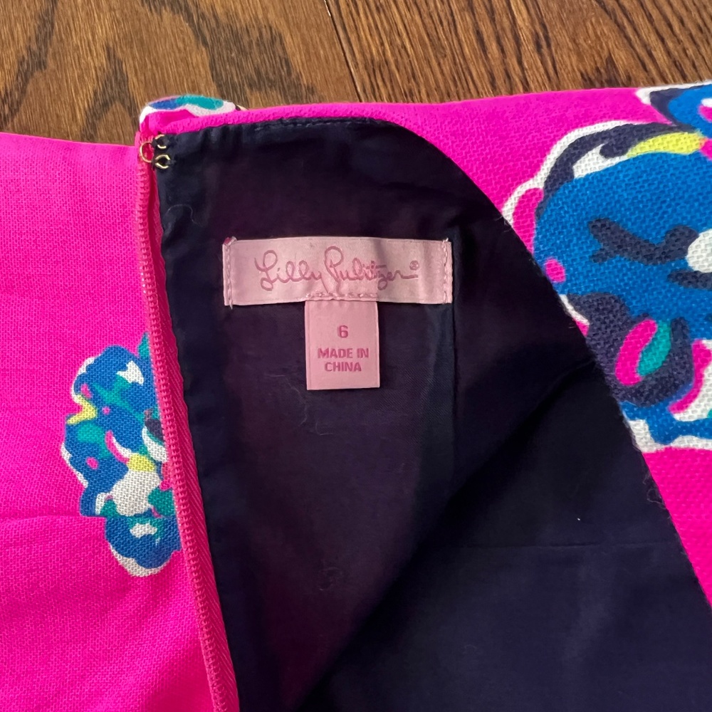 Lilly Pulitzer Girl's - Size 6 - Mambo Pink Sleeveless Dress- Easter Dress - Picture 4 of 9